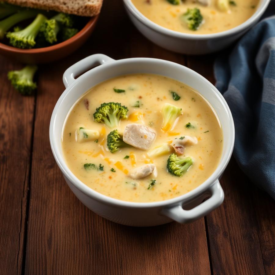 Broccoli Cheddar — homemade soup from College Soups in East Indianapolis