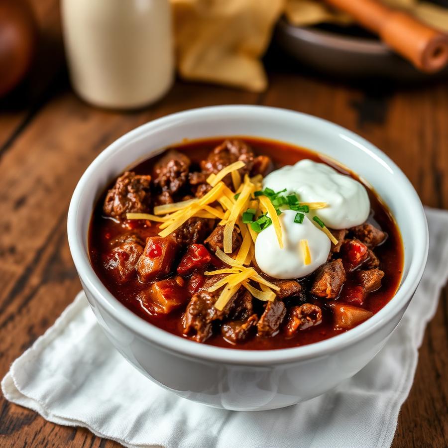 Game Day Beef Chili — homemade soup from College Soups in East Indianapolis