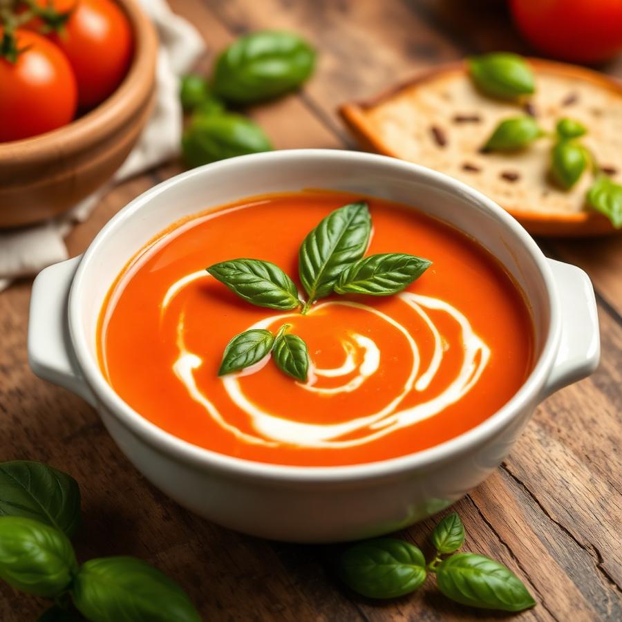 Creamy Tomato Basil — homemade soup from College Soups in East Indianapolis